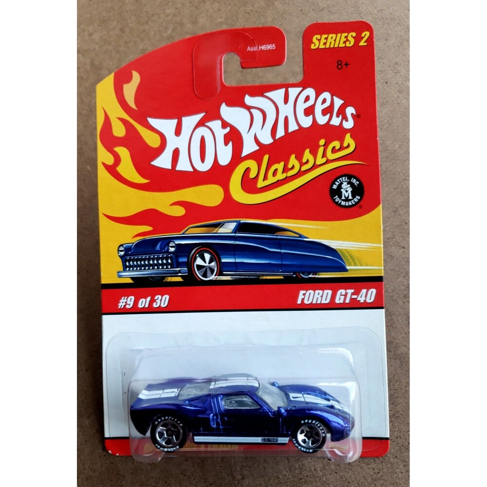 2006 Hot Wheels FORD GT-40 Spectraflame Blue Classics Series 2 1:64 Goodyear 5SP